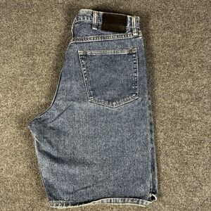 Vintage Wrangler Denim Shorts Mens Size 34 Relaxed Fit Blue Light Wash USA 90s
